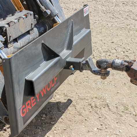 skid steer plate with receiver hitch|skid steer hitch attachment.